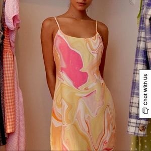 LA Hearts Y2K Scoop Tie Back Mini Dress